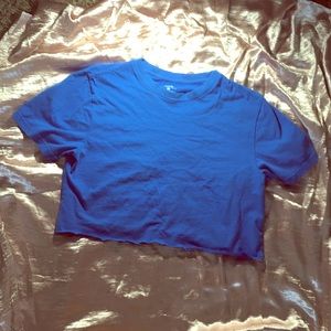 Blue crop top tee